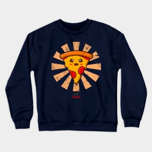 Happy Pizza Retro Japanese Crewneck Sweatshirt